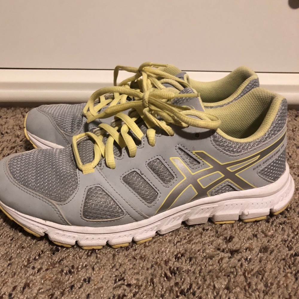 Yellow and grey ASICS